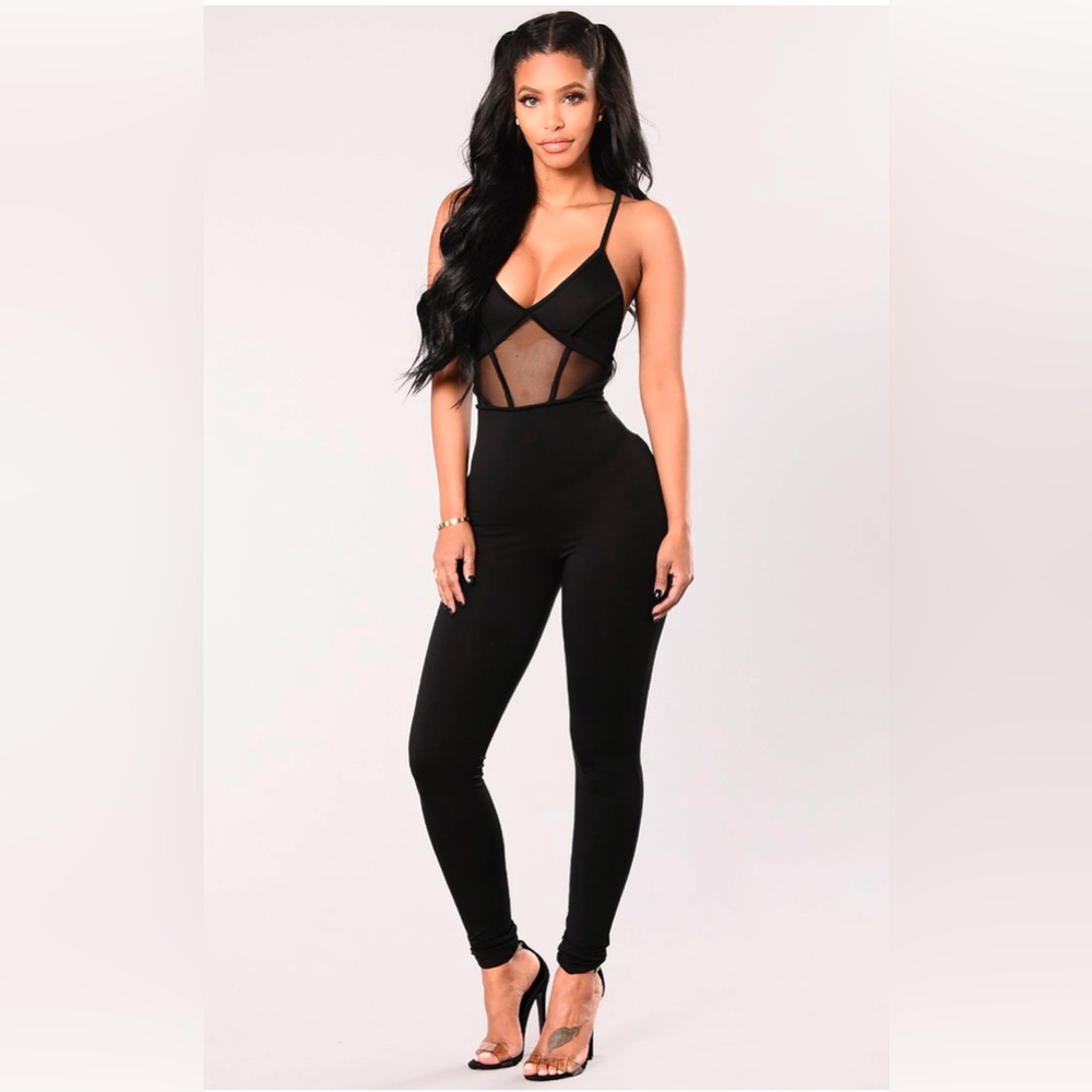 Fashion Nova Mesh Jumpsuit! Brand New!